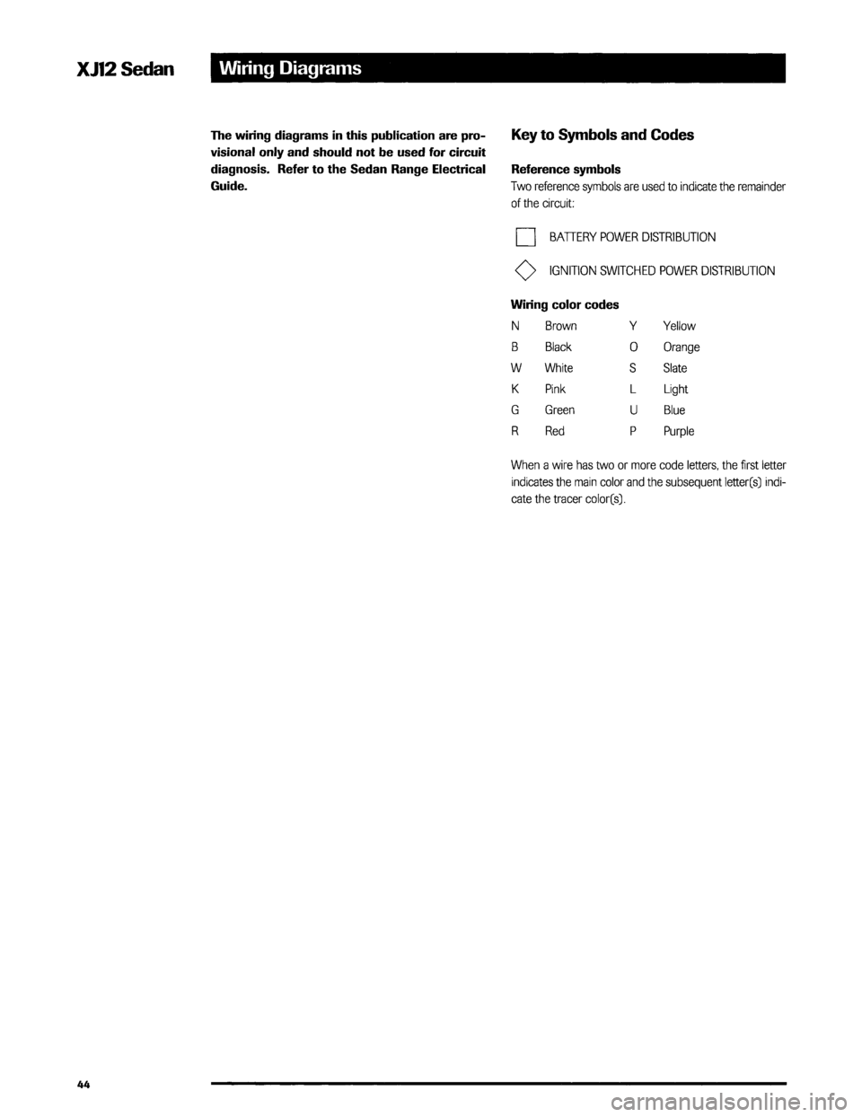 JAGUAR XJ12 1994 2.G Technical Information Manual 