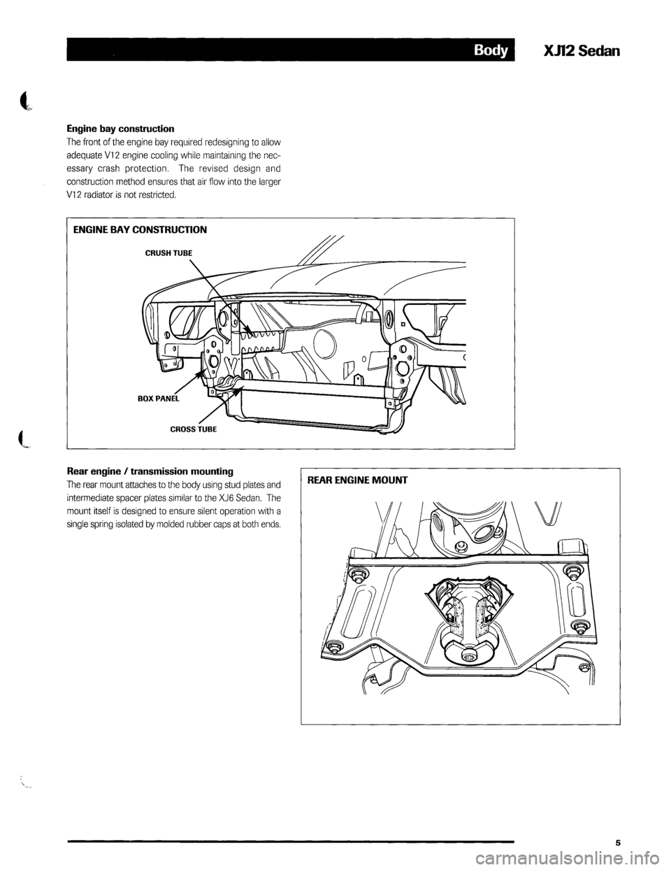 JAGUAR XJ12 1994 2.G Technical Information Manual 