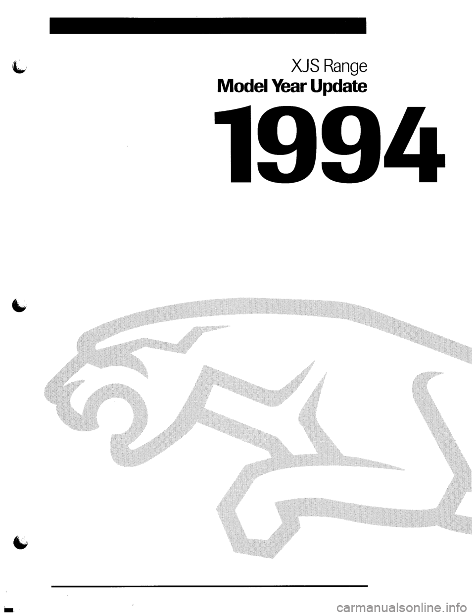 JAGUAR XJS 1994 2.G Update Manual 