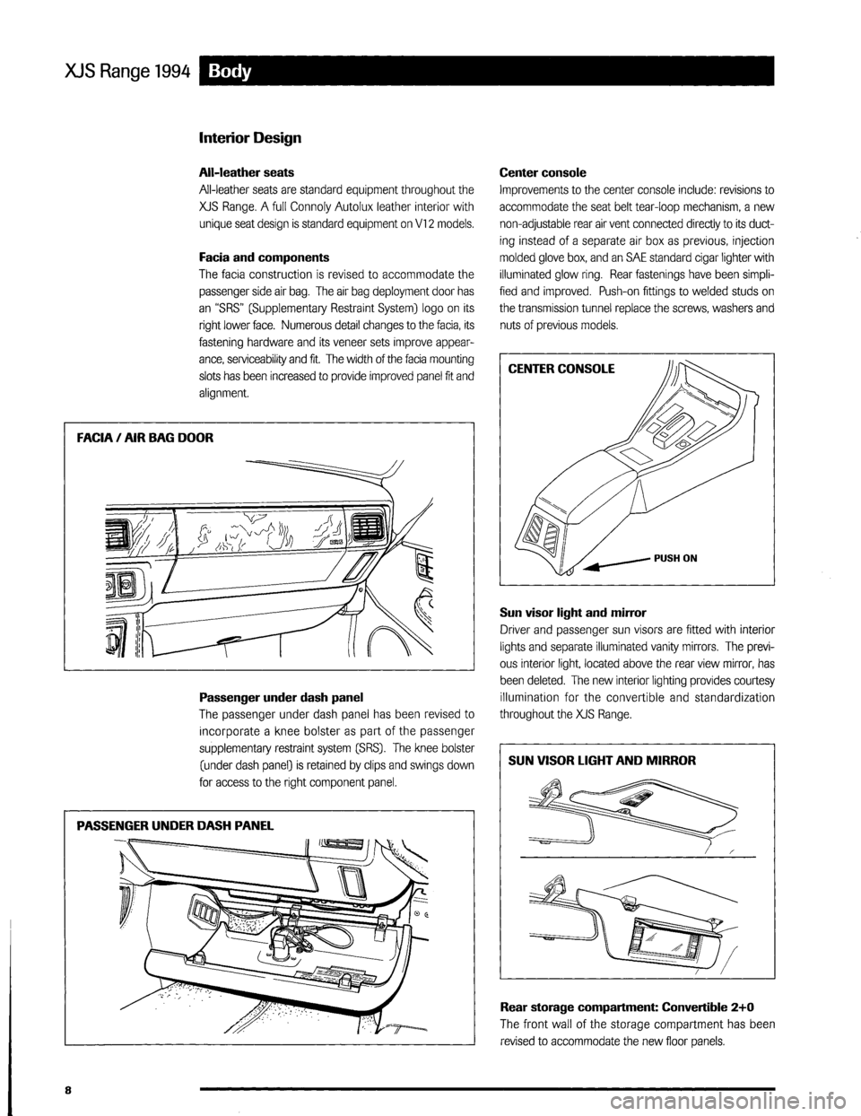 JAGUAR XJS 1994 2.G Update Manual 