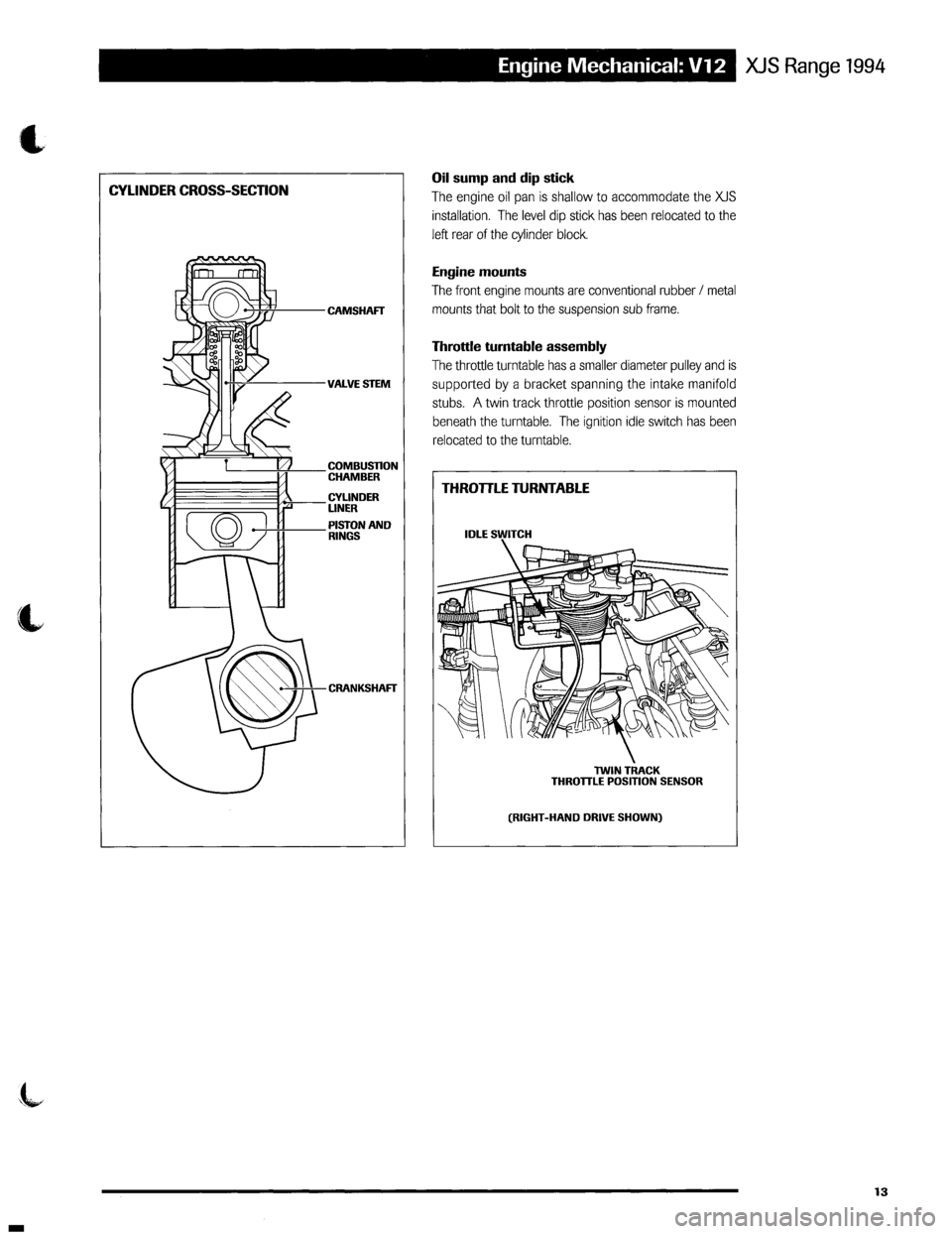 JAGUAR XJS 1994 2.G Update Manual 