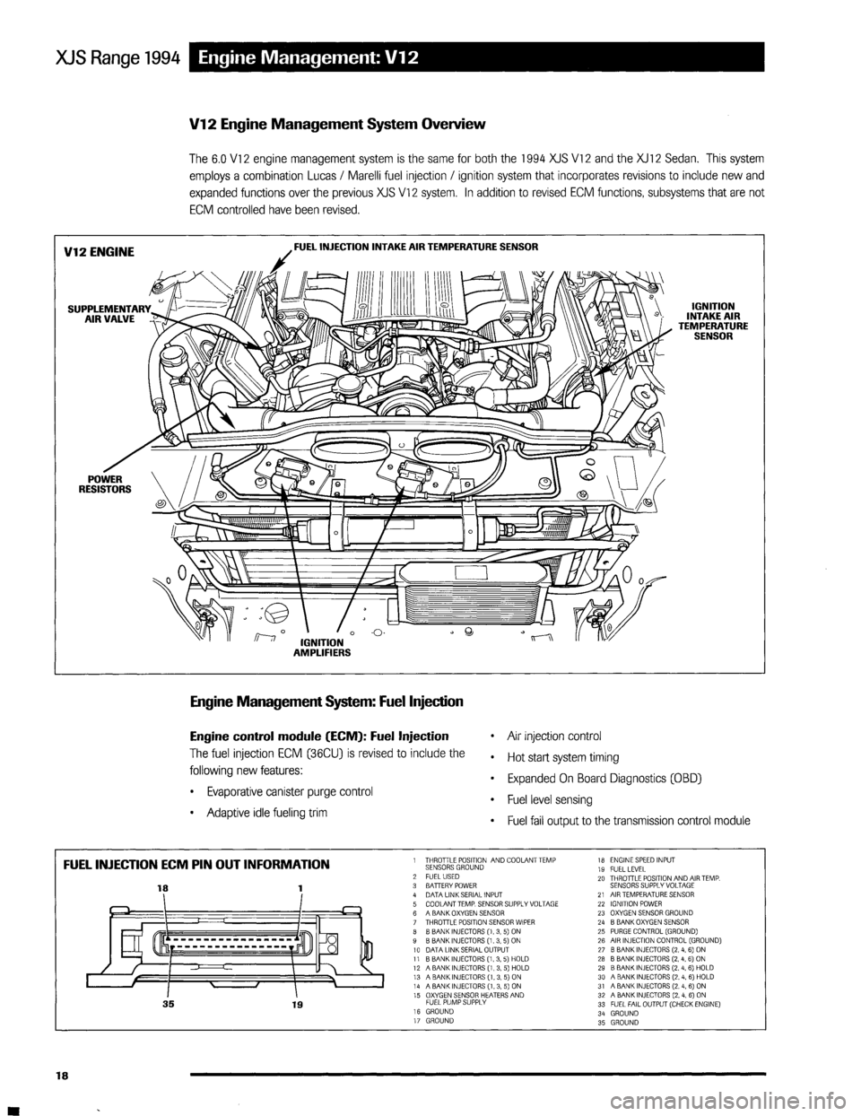 JAGUAR XJS 1994 2.G Update Manual 