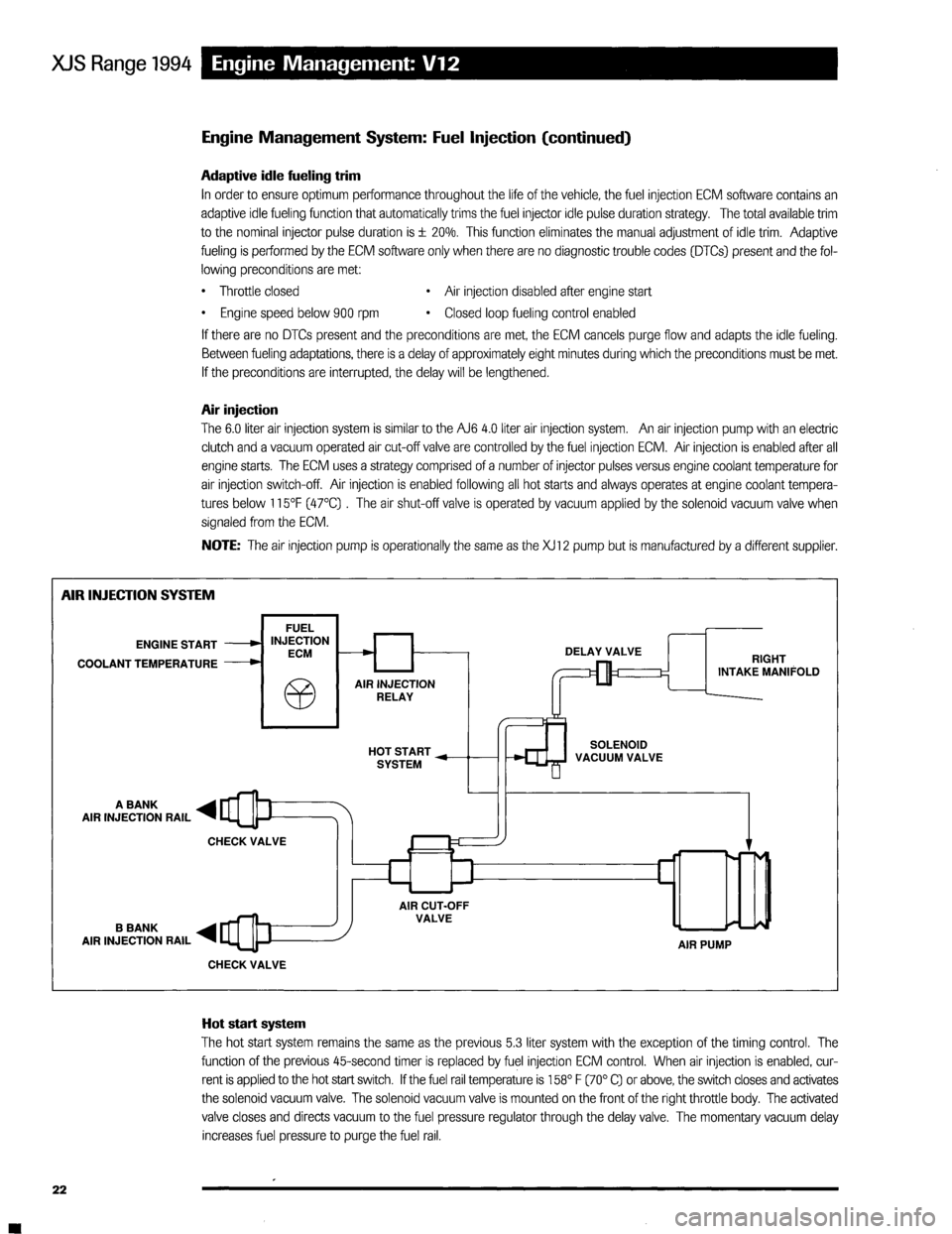 JAGUAR XJS 1994 2.G Update Manual 