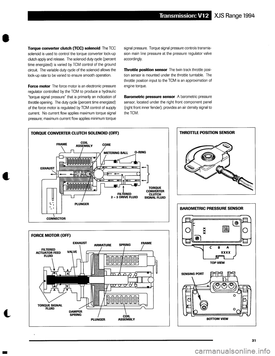 JAGUAR XJS 1994 2.G Update Manual 