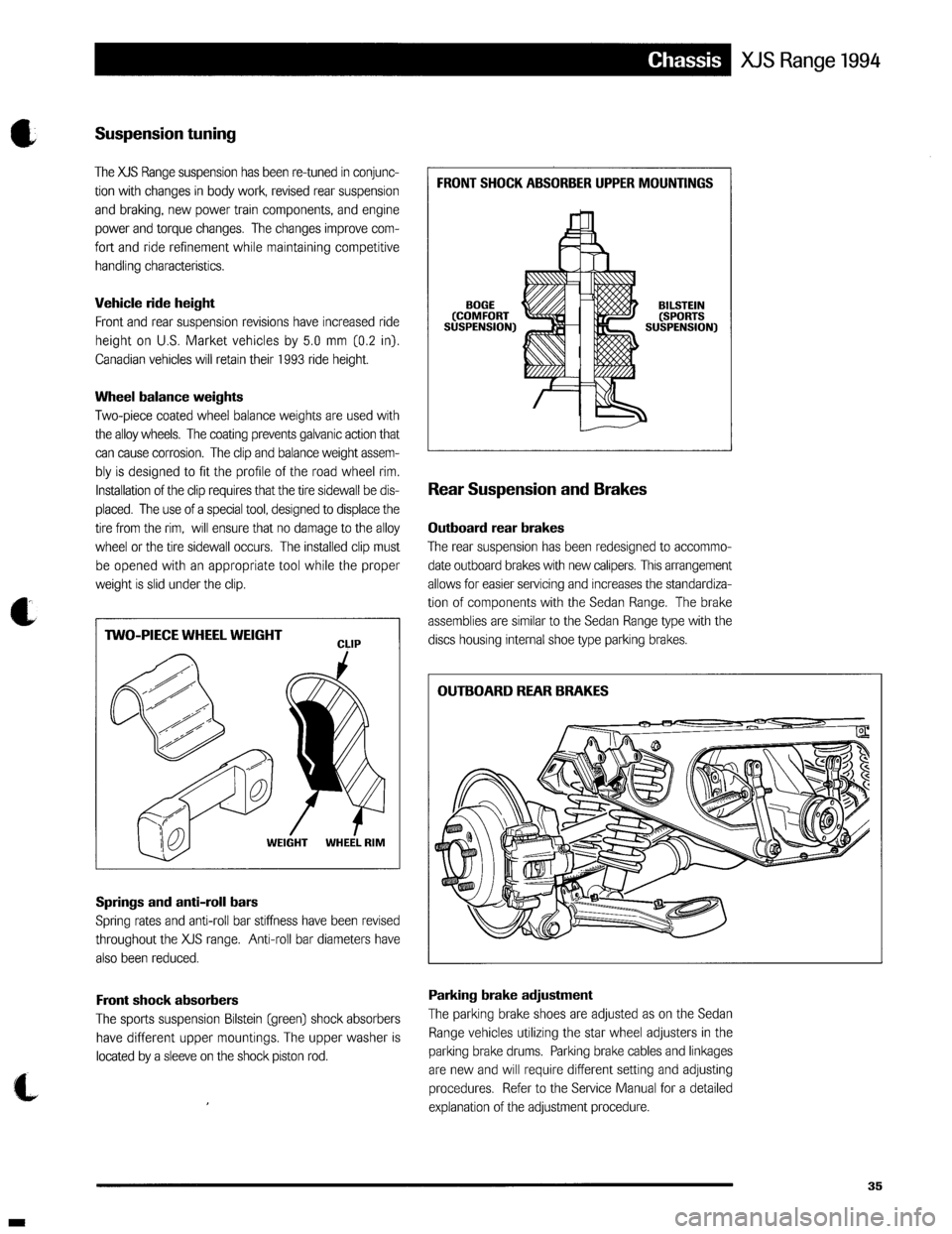 JAGUAR XJS 1994 2.G Update Manual 