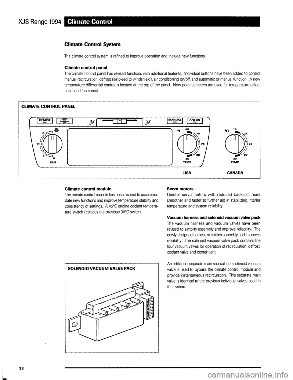 JAGUAR XJS 1994 2.G Update Manual 