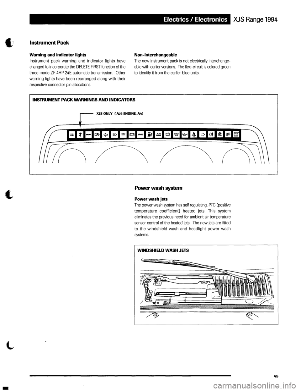 JAGUAR XJS 1994 2.G Update Manual 