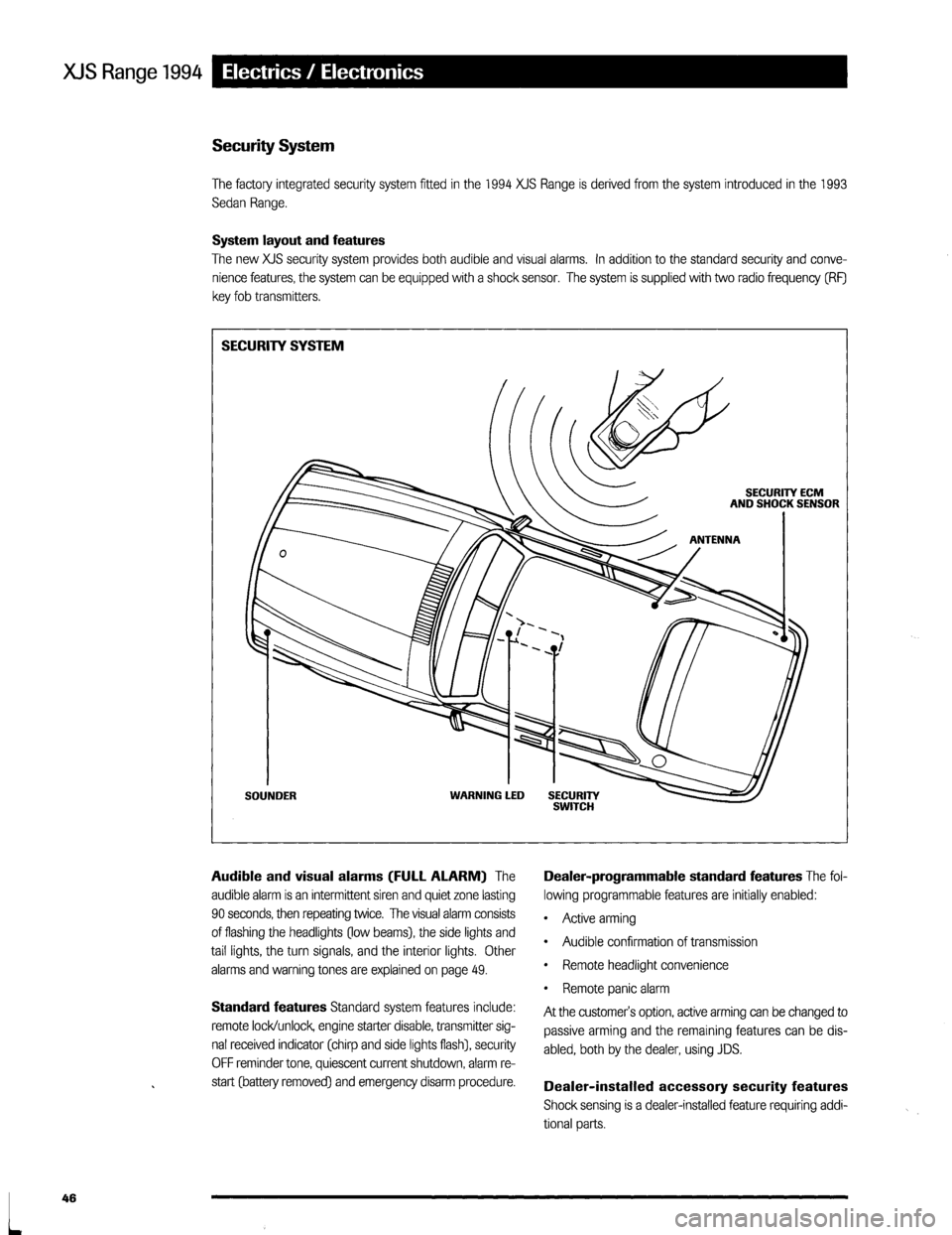 JAGUAR XJS 1994 2.G Update Manual 