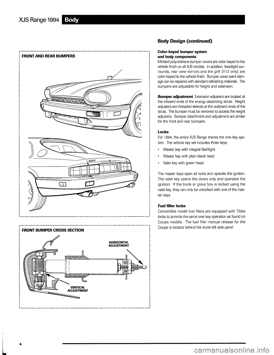 JAGUAR XJS 1994 2.G Update Manual 