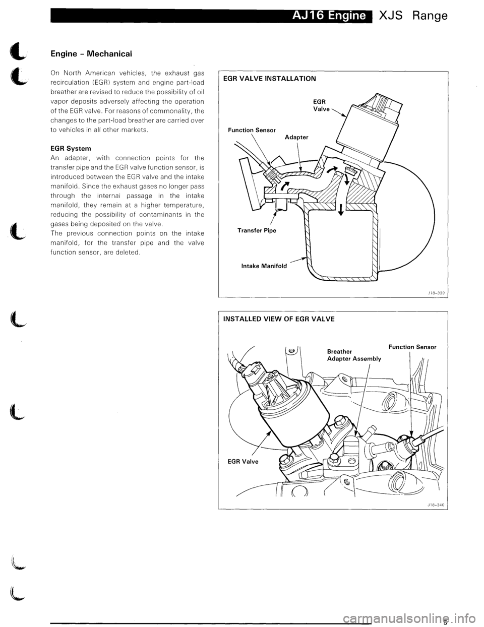 JAGUAR XJS 1995 2.G Update Manual 
