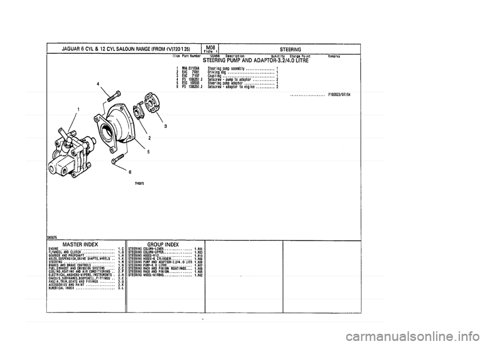 JAGUAR XJ 1994 2.G Parts Catalogue 1 