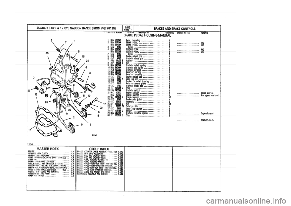 JAGUAR XJ 1994 2.G Parts Catalogue 1 