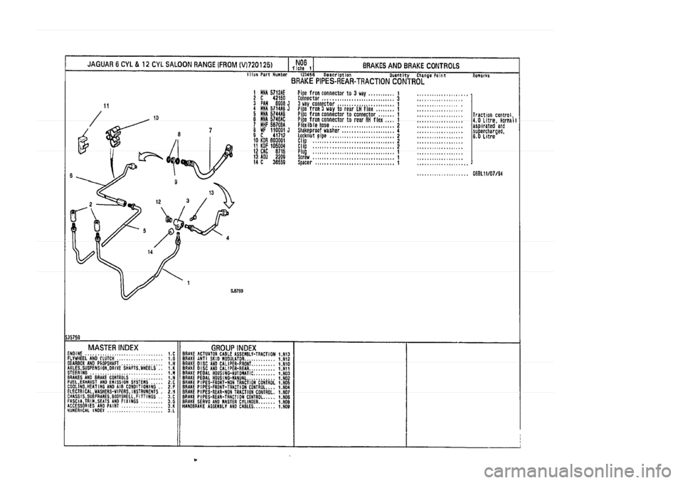 JAGUAR XJ 1994 2.G Parts Catalogue 1 