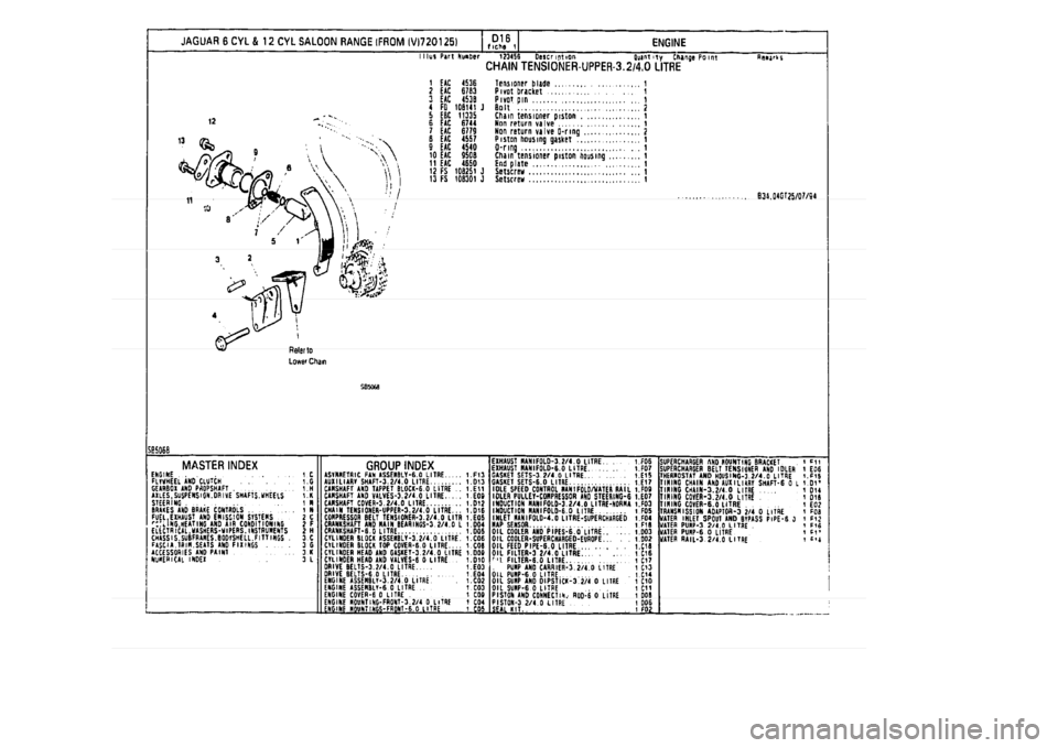 JAGUAR XJ 1994 2.G Parts Catalogue 1 