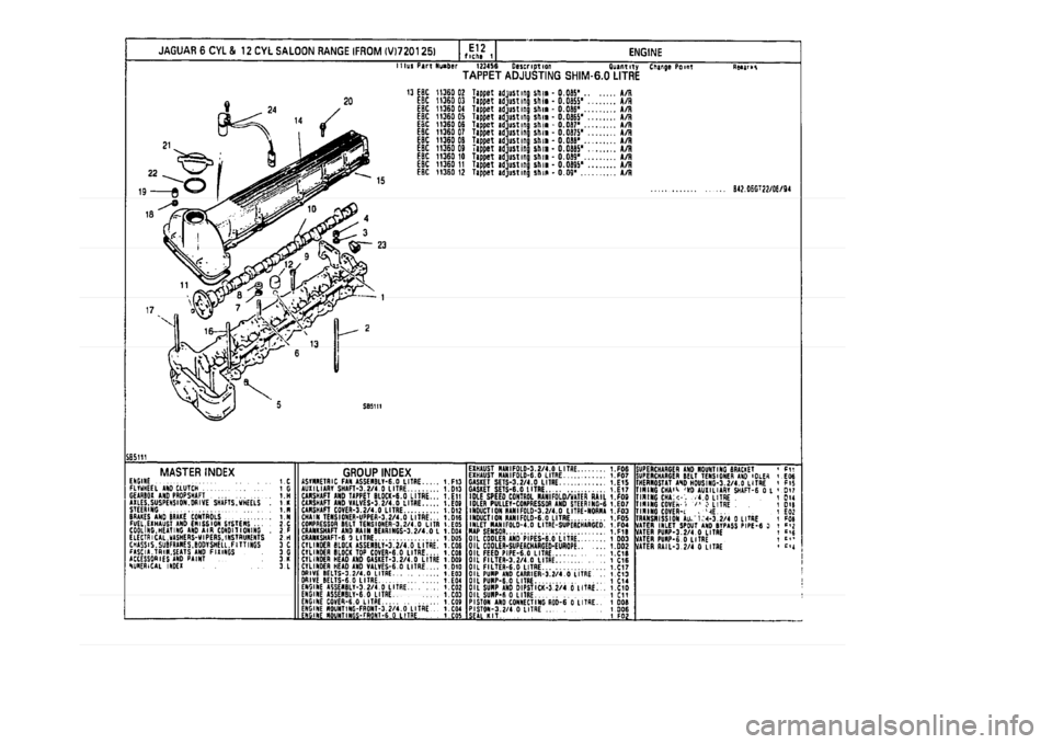JAGUAR XJ 1994 2.G Parts Catalogue 1 