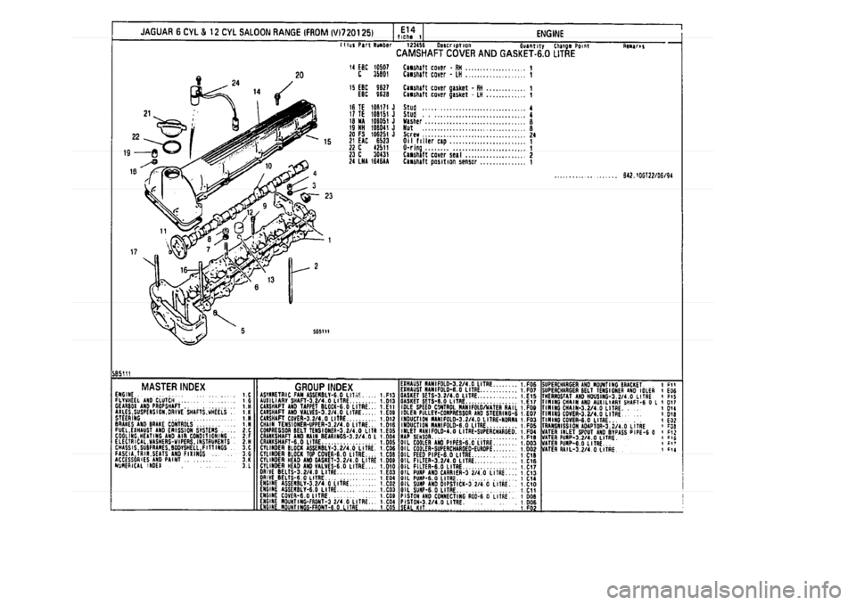 JAGUAR XJ 1994 2.G Parts Catalogue 1 