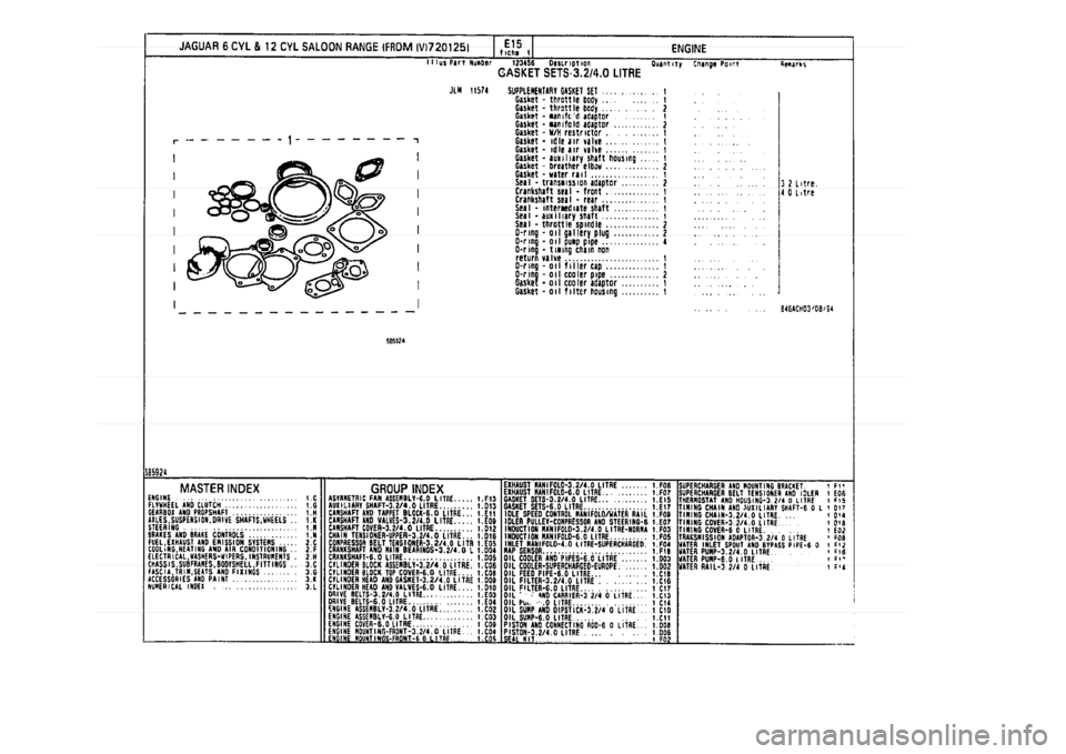 JAGUAR XJ 1994 2.G Parts Catalogue 1 