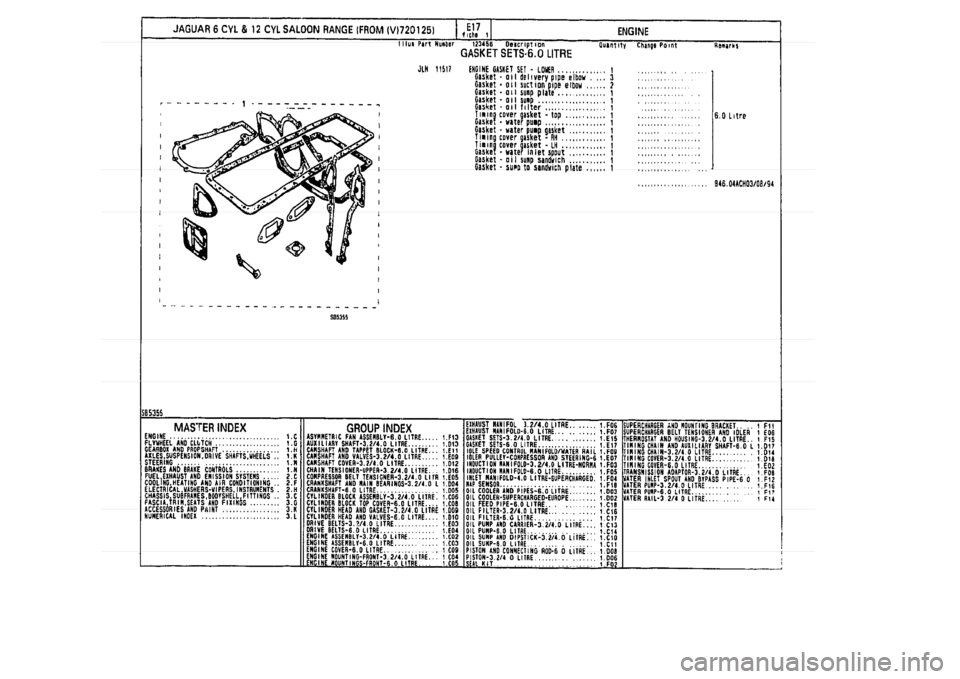 JAGUAR XJ 1994 2.G Parts Catalogue 1 