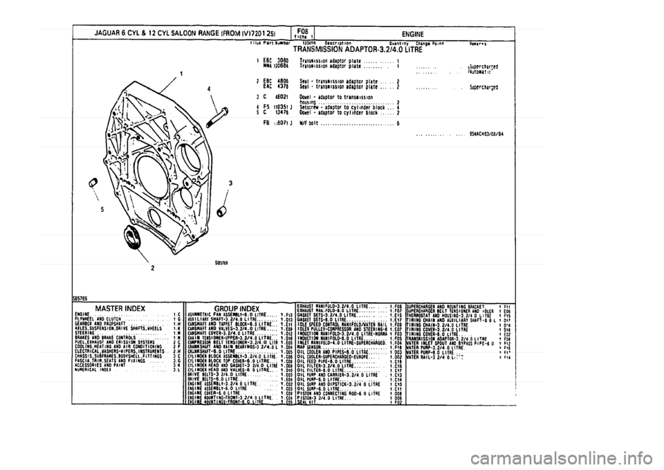 JAGUAR XJ 1994 2.G Parts Catalogue 1 