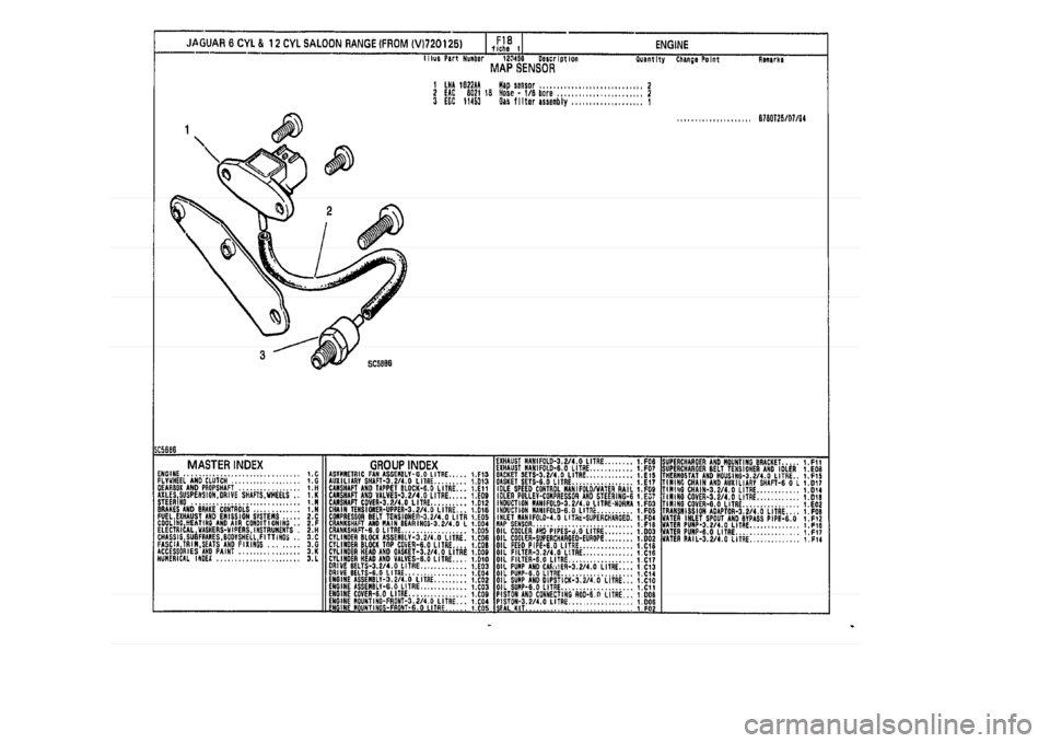 JAGUAR XJ 1994 2.G Parts Catalogue 1 