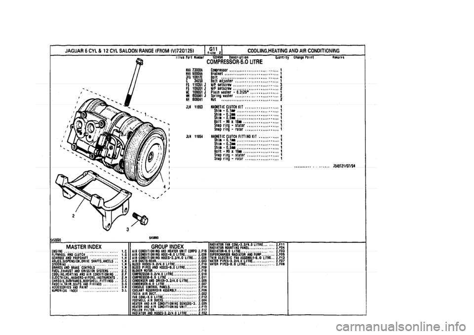 JAGUAR XJ 1994 2.G Parts Catalogue 2 
