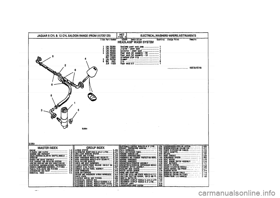 JAGUAR XJ 1994 2.G Parts Catalogue 2 