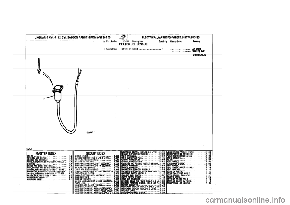 JAGUAR XJ 1994 2.G Parts Catalogue 2 
