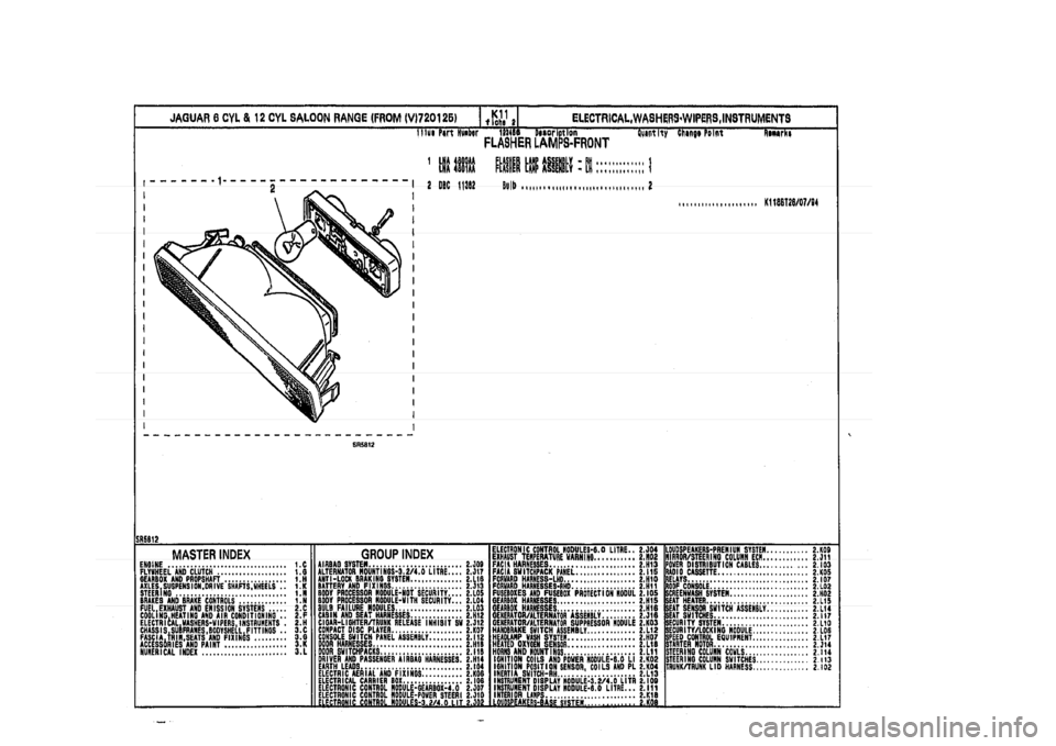 JAGUAR XJ 1994 2.G Parts Catalogue 2 