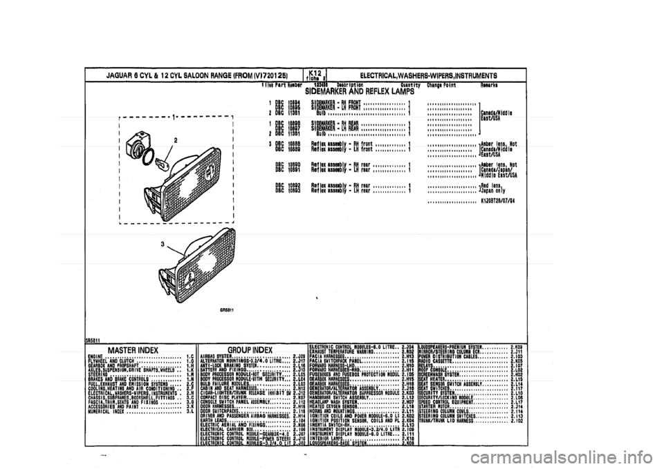 JAGUAR XJ 1994 2.G Parts Catalogue 2 