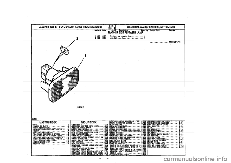 JAGUAR XJ 1994 2.G Parts Catalogue 2 