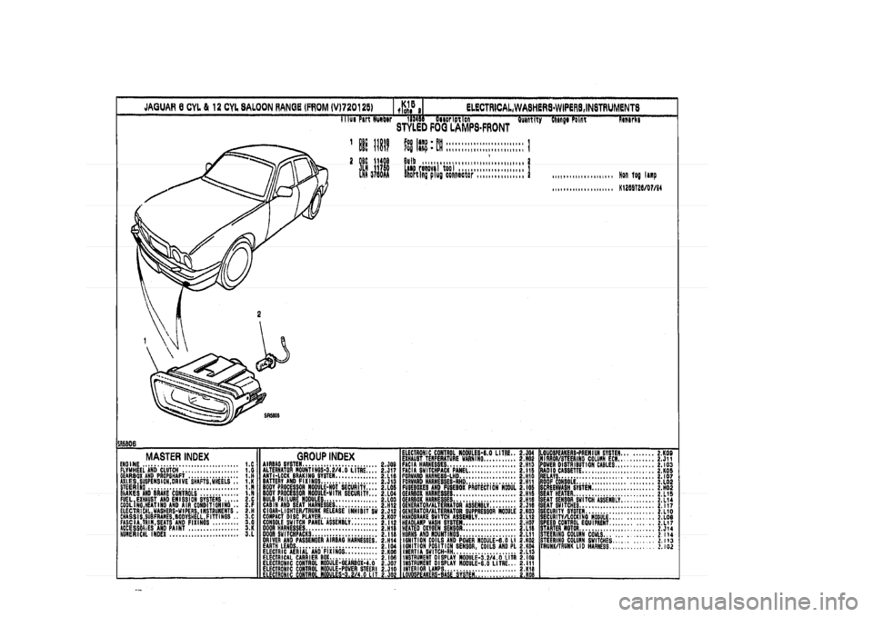 JAGUAR XJ 1994 2.G Parts Catalogue 2 