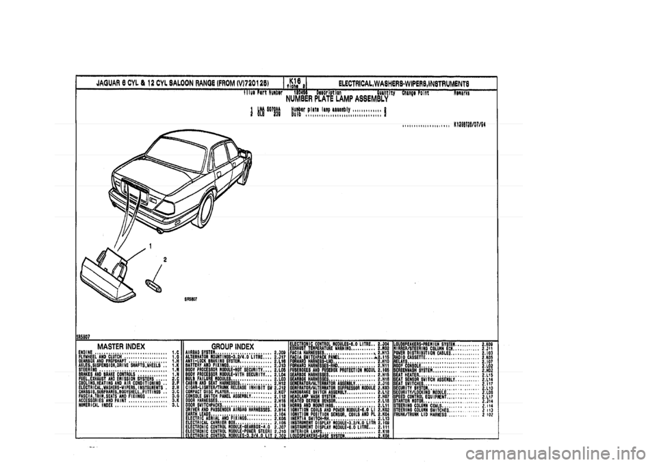 JAGUAR XJ 1994 2.G Parts Catalogue 2 