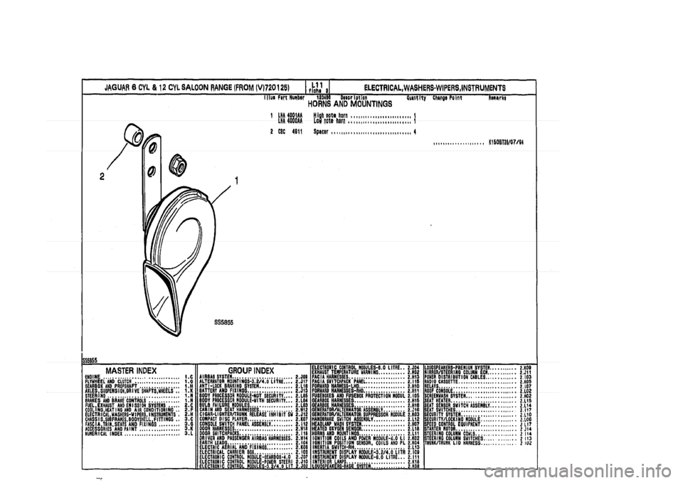 JAGUAR XJ 1994 2.G Parts Catalogue 2 