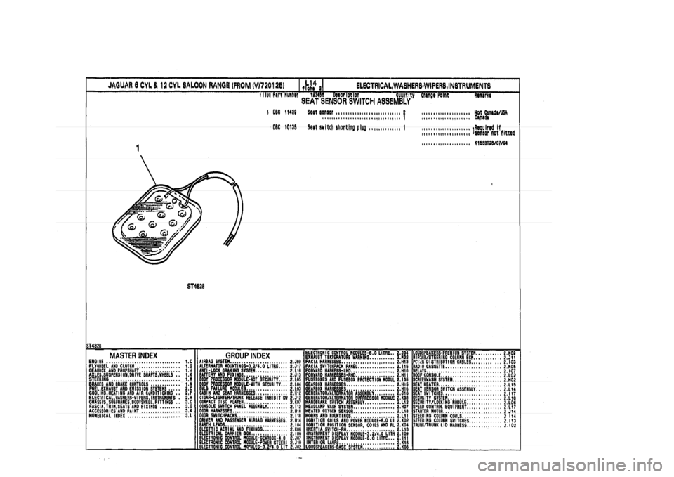 JAGUAR XJ 1994 2.G Parts Catalogue 2 