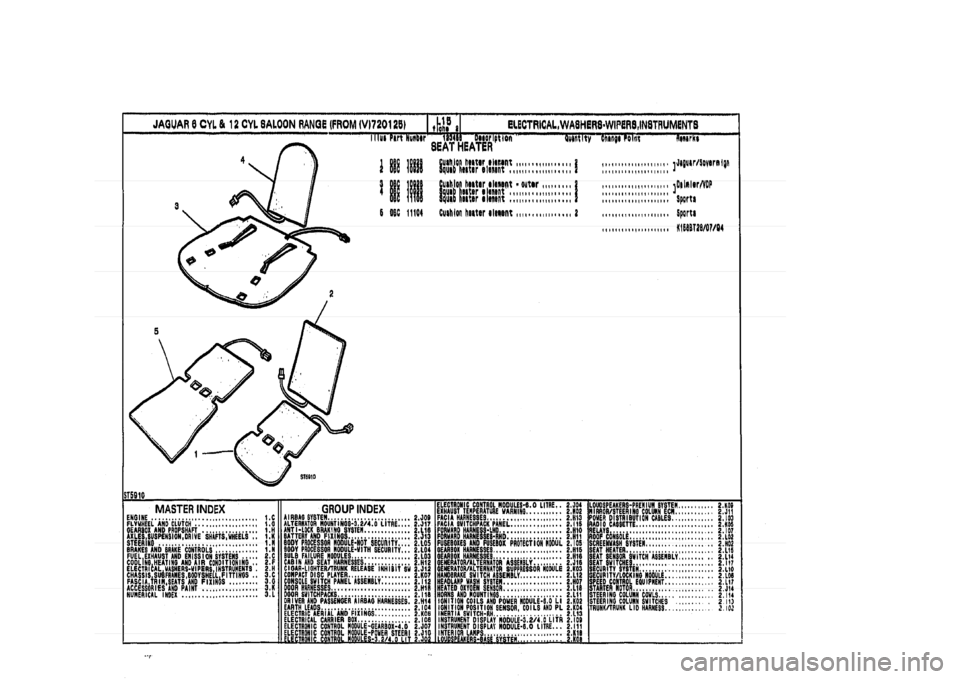 JAGUAR XJ 1994 2.G Parts Catalogue 2 