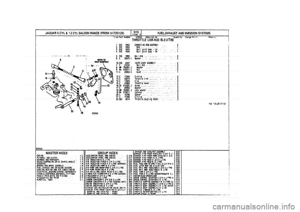 JAGUAR XJ 1994 2.G Parts Catalogue 2 