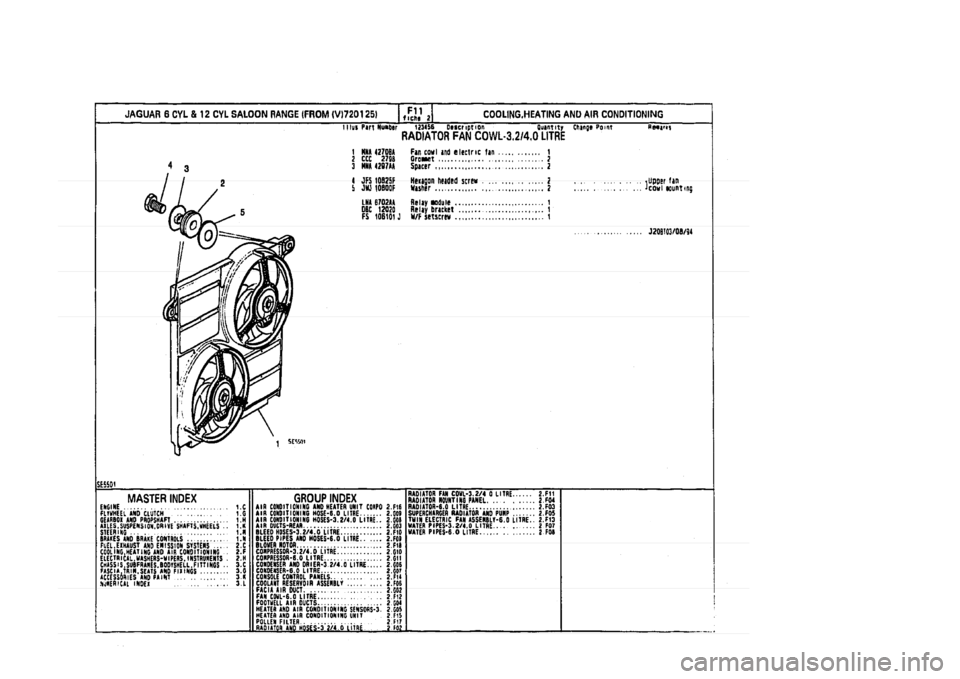 JAGUAR XJ 1994 2.G Parts Catalogue 2 