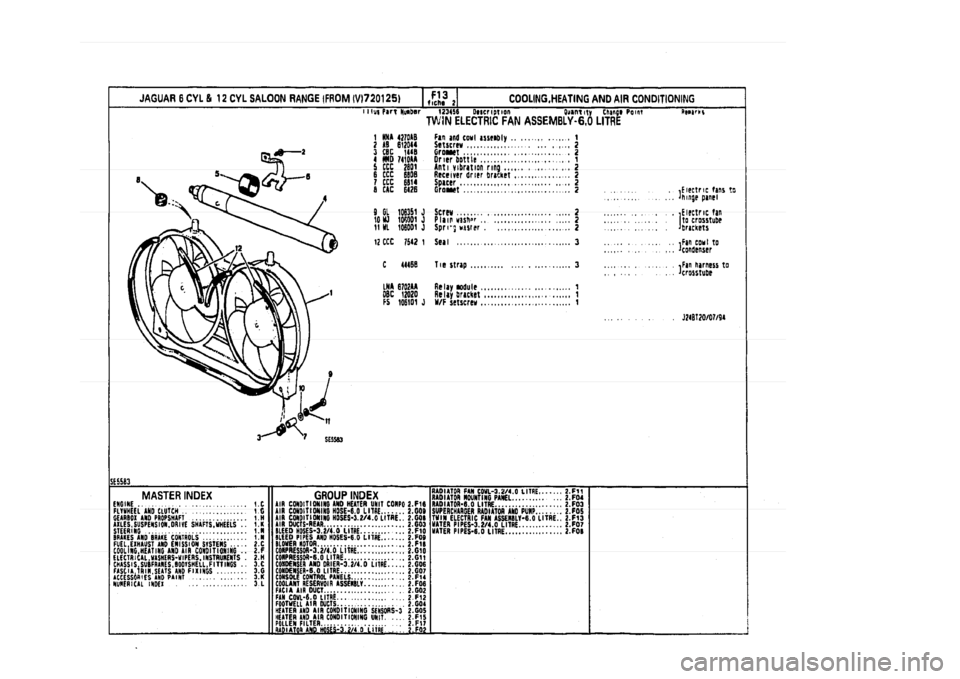 JAGUAR XJ 1994 2.G Parts Catalogue 2 