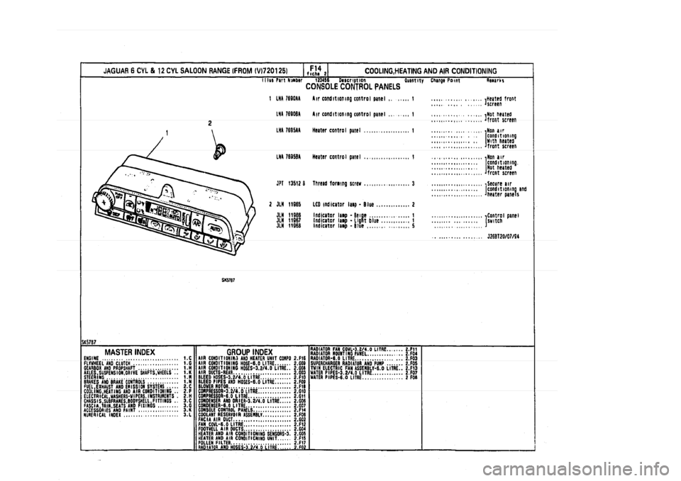 JAGUAR XJ 1994 2.G Parts Catalogue 2 