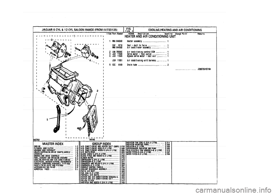 JAGUAR XJ 1994 2.G Parts Catalogue 2 