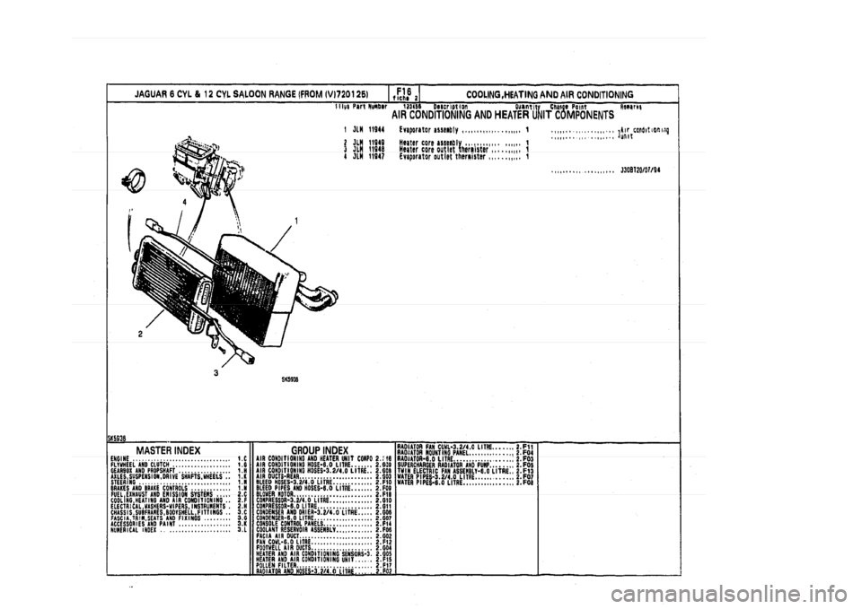 JAGUAR XJ 1994 2.G Parts Catalogue 2 