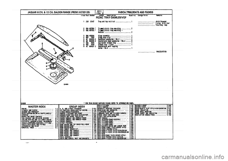 JAGUAR XJ 1994 2.G Parts Catalogue 3 