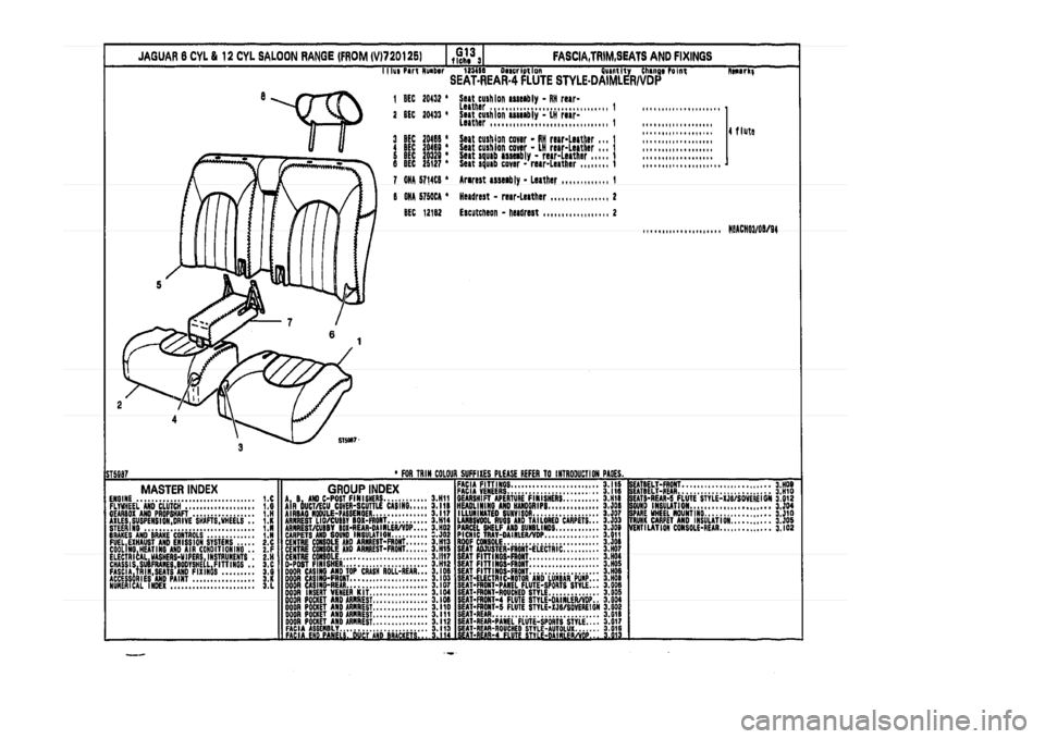 JAGUAR XJ 1994 2.G Parts Catalogue 3 