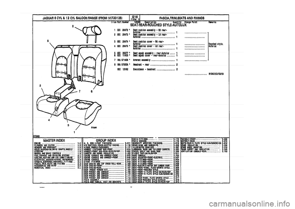 JAGUAR XJ 1994 2.G Parts Catalogue 3 