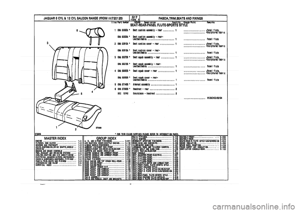 JAGUAR XJ 1994 2.G Parts Catalogue 3 