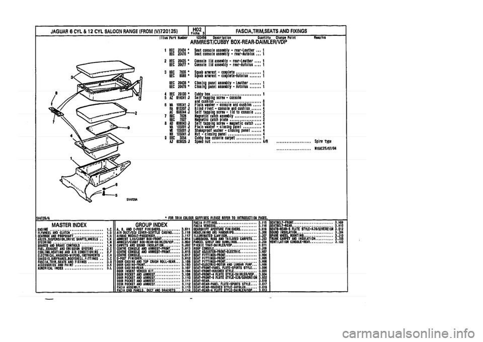 JAGUAR XJ 1994 2.G Parts Catalogue 3 