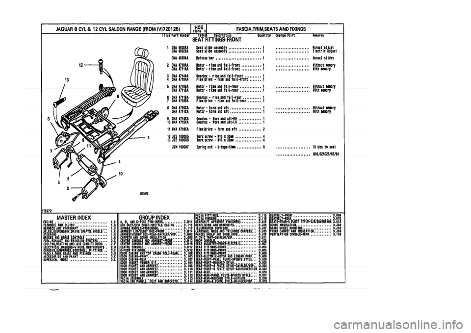 JAGUAR XJ 1994 2.G Parts Catalogue 3 