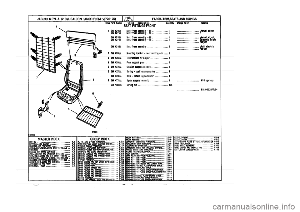 JAGUAR XJ 1994 2.G Parts Catalogue 3 