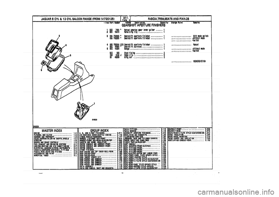 JAGUAR XJ 1994 2.G Parts Catalogue 3 