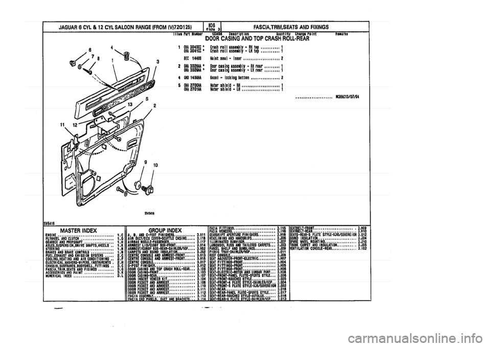 JAGUAR XJ 1994 2.G Parts Catalogue 3 